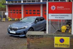 Driver blocks exit at Wilmslow Fire Station
