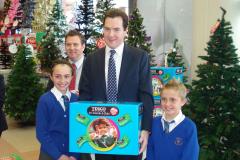 George Osborne gives out Tesco's equipment for schools