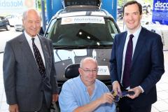 Chancellor presents keys of Motability car