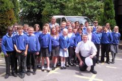 Children go behind the scenes with Pinewood chef