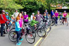 Families come together for bike ride