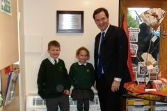George Osborne officially opens new classroom at Styal Primary