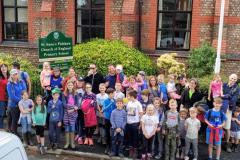 Parents and pupils walk to raise thousands for new play equipment