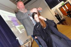 Wilmslow High pupil takes the chop in assembly