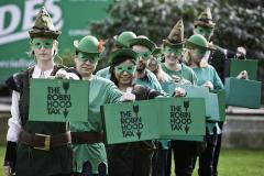 Robin Hood and his band of Oxfam merry men take to the streets