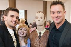 Russell Watson greets his chocolate alter ego