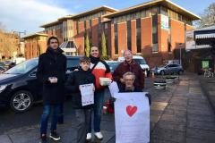 Commuters greeted with gifts on Valentines Day