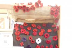 Knitted poppies crop up in Wilmslow Library