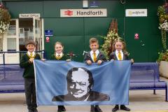 Pupils fly the flag for Churchill