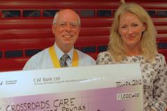 Rotarians donate £1000 to supports carers