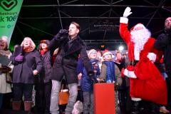 Crowds brave the cold for the Christmas lights switch on