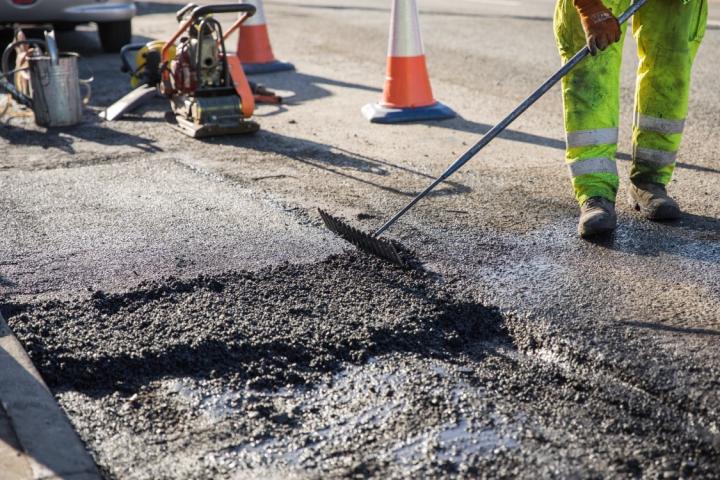 Cheshire East highways workers carry out repairs