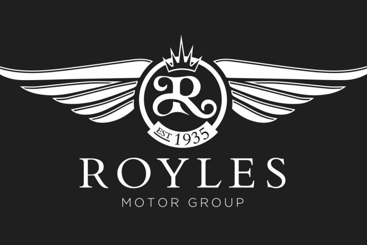 02 Royles Motor Group - white on black Large