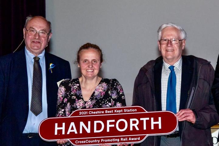 2. Presentation of the Handforth award at the CBKS event, Northwich
