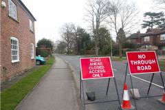 Knutsford Road closed due to a collapse in the sewer system