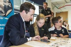 Chancellor goes back to school for lesson in money management