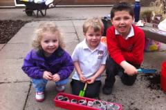 Green-fingered children get to work in school garden