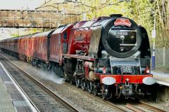 Iconic steam train passes through