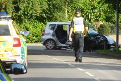 Woman released from car after serious accident on Prestbury Road