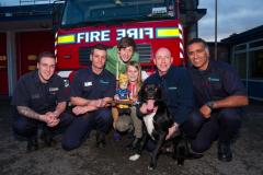 Dog rescued from burning camper van