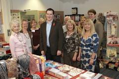 George Osborne visits charity Christmas card shop