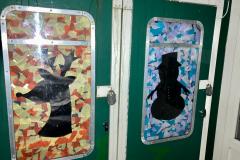 School children create festive station display