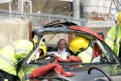 Mock accident tests firefighters skills