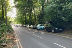Police issue tickets to cars blocking the pavement
