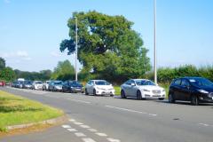 Traffic delays driving motorists round the bend