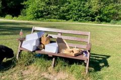 Team effort to clear litter strewn across town park