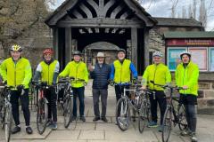 Riders prepare to set off on Wilmslow Wells Challenge