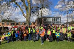 Young and old come together to get litter off the streets