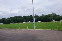 Travellers set up camp at rugby club