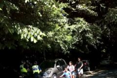 Children forced onto roads as vehicles block footpath