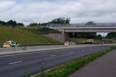 Three police cars crash during training exercise on airport relief road