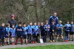 Junior rugby players help plant 300 trees