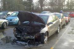 Car fire at Royal London site