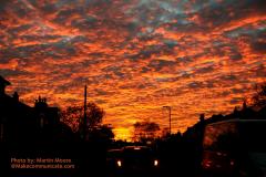 Spectacular sunset over Wilmslow