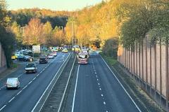 Major delays in Wilmslow due to overturned tanker