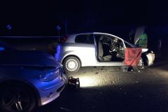 Firefighters free woman trapped in car after two vehicle crash