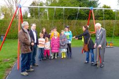 Children swing again at town park