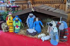 Knitted Bible coming to Wilmslow Methodist Church