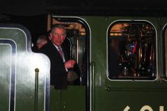 Prince Charles steams in to town aboard Tornado