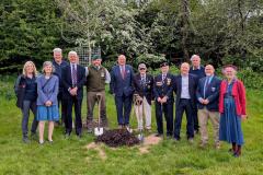 Oak trees planted at rugby club to honour 80th anniversary of VE day