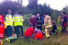 Mountain rescue team in the right place at the right time