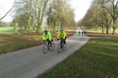 Police officers chase trains for charity