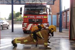 Wilmslow firefighter accepts push up challenge