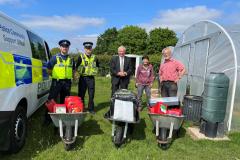 Community garden project receives equipment seized during Handforth drugs raid