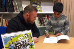 Soccer hero makes it an evening to remember for young authors
