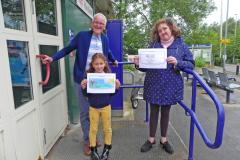 Prize-winning drawings on display at Handforth Station